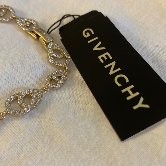 Givenchy Jewelry - NWT Givenchy Gold Tone Crystal Pave Link Flex Bracelet